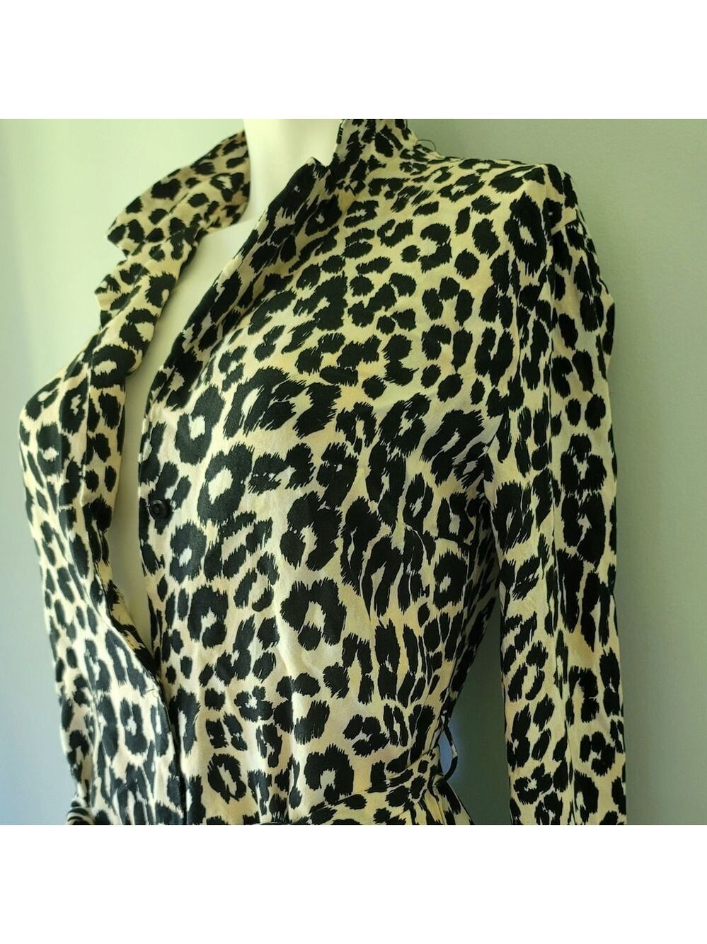 Topshop Leopard Print Pajamas Shirtdress